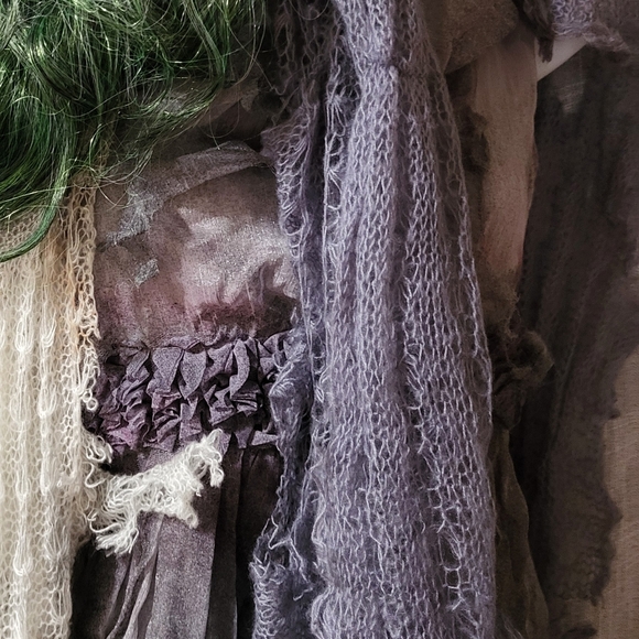 🎃 Zombie Dream Short Silk Layered Dress Halloween with accessories - Picture 12 of 15